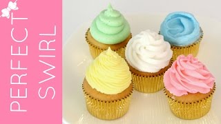 How To Frost A Cupcake Part 1 Perfect Bakery Swirl  Lindsay Ann Bakes [upl. by Nennek]