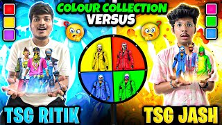 Free Fire Colour Collection Versus Between TSG Jash And TSG Ritik😮😂  ₹100000 Garena Free Fire [upl. by Claudy485]