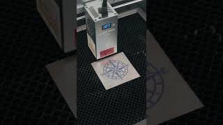 Engraving a Compass on Titaniumlaserengraving TitaniumEngravinglasertree [upl. by Ardenia353]