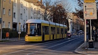 Straßenbahn Berlin  Mitfahrt in der 12 von Pasedagplatz bis Lüneburger Straße im F6Z 4014B [upl. by Jard]