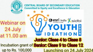 Youth Ideathon 💡 Complete Details Classes 4 to 12 CBSE Orientation How to get an idea [upl. by Luciana184]