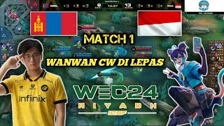 Mongolia vs Indonesia GAME 1 IESF World Esports Championship 2024  WanWan Cw Di Lepas  NOURA [upl. by Eelarol]