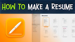 How To Make a Resume in Apple Pages on Mac [upl. by Odraner]