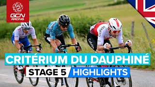 Can Breakaway Survive In Tense Finale  Critérium Du Dauphiné 2022 Stage 5 Highlights [upl. by Chere200]