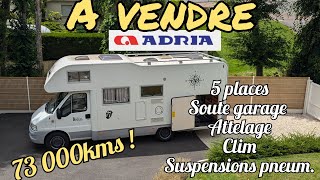 A vendre  Une superbe Capucine Adria 660SP 5 places à prix maîtrisé [upl. by Arihas]