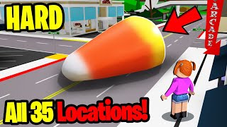 Roblox Brookhaven Hard Candy Corn Hunt ALL LOCATIONS [upl. by Ahsirt]