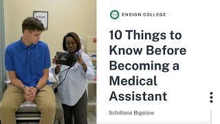 10 Things to Know Before Becoming a Medical Assistant [upl. by Etty524]