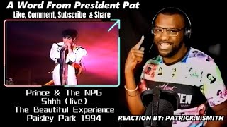 Prince amp The NPG  Shhh live  The Beautiful Experience Paisley Park 1994REACTION VIDEO [upl. by Rabbi460]