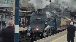 5Z98  LSL Steam  Sir Nigel Gresley and support coach on its way to LSL Crewe steamtrain [upl. by Myrta]