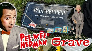 I visit PAUL REUBENS Grave aka PEE WEE HERMAN  Hollywood Forever Cemetery [upl. by Ixela]