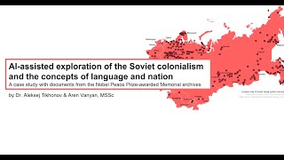 Soviet colonialism and the concepts of language and nation Dr Aleksej Tikhonov and Aren Vanyan [upl. by Honora]