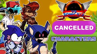 All fnf Sonic exe 30 CancelledScrapped Characters Explained [upl. by Cher674]