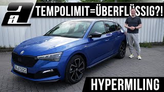 Skoda Scala 15 TSI  ÜBER 1300km mit EINEM Tank  HYPERMILING vs 140kmh [upl. by Farrison]