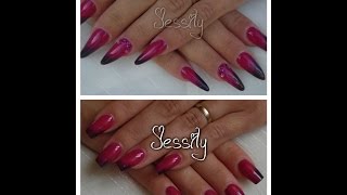 Ongle en gel dégrader de 2 couleur avec les produits Nailangel [upl. by Tenej]