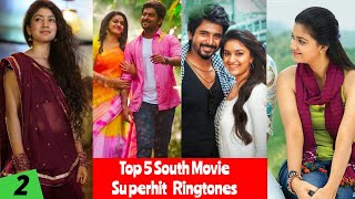 Part2  Top 5 South Movie Superhit Ringtones Bgm Ft Nenu Shailaja Nenu Local Remo Fidaa [upl. by Aerdnac]