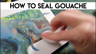 Sealing gouache paintings with wax medium ✶ varnish and protect your gouache sketchbook or artwork [upl. by Elyrehc]