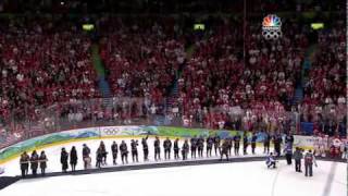 Crowd chants USA during medal ceremony 2010 Olympics [upl. by Ecirehc251]