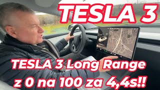 TESLA 3 Long Range  elektromobil který akceleruje z 0 na 100 za 44s [upl. by Sola872]