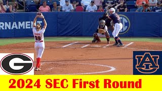 Auburn vs Georgia Softball Game Highlights 2024 SEC Tournament First Round [upl. by Pisano]