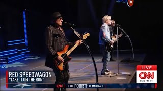 REO Speedwagon  CNN The Fourth In America 2024 Performance Both Songs with St Louis Fireworks [upl. by Xineohp]