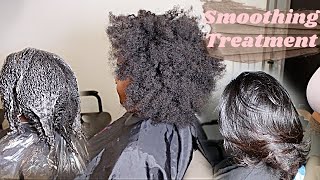 STRAIGHTENING HER HAIR 6 TIMES RELAXER OR AFRO BOTTOX TREATMENT CRAZY RESULTS [upl. by Giddings]