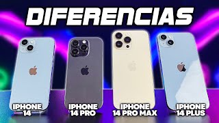 iPhone 14 DIFERENCIA ENTRE iPHONE PLUS PRO Y PRO MAX [upl. by Yrallih]