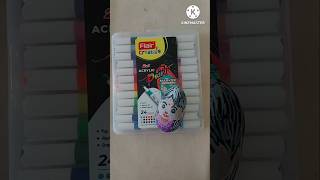 Acrylic Paint Markers🖊 shortvideo diy shorts stoneart acrylicmarker art [upl. by Naujik470]