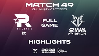 KT vs BRO Highlights ALL GAMES  Match 49  LCK Summer Split 2023 [upl. by Raney888]