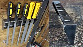 I make a Wall Mount Metalworking File Tool Rack for the tool cabinet [upl. by Oisangi]