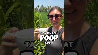 Trying Luwak Coffee Aka Cat Poop Coffee In Bali shorts [upl. by Vivienne883]