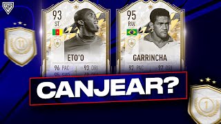 ICON SWAPS⭐Review ETOO y GARRINCHA Moment  FIFA 22 [upl. by Atisor]