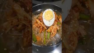 Spicy chicken cold noodlekfoodkoreafoods [upl. by Delsman]