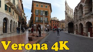 Verona Italy Walking tour 4K [upl. by Eirojram]