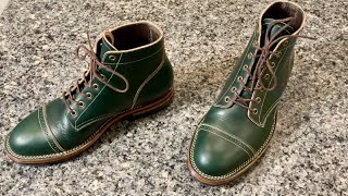 Onderhoud SVC03 Brogue Captoe Service Boot in Sedgwick English Green Bridle Leather [upl. by Januarius296]