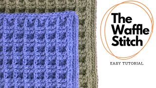 5 min WAFFLE STITCH Crochet Tutorial [upl. by Krever]