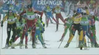 Magdalena Neuner  28th World Cup win  Oberhof Mass Start Jan 2012 [upl. by Gaskin]