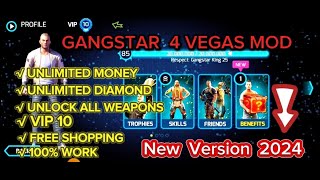 Gangstar 4 Vegas Mod Apk V730H 2024 UNLIMITED MONEY Unlock VIP 10 gamerakmal360 [upl. by Wetzel944]