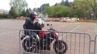 Baptême passager Moto avec Angle Max Moto Gymkhana FRANCE le 17042016 [upl. by Ariad]