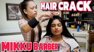 Hair cracking head massage therapy by Mikku Barber to reduce headache n Stress 💈ASMR [upl. by Gorman379]