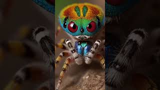 Peacock Spider Natures Tiny Performer shorts animals fantastic peacock [upl. by Elockcin190]