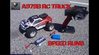 WLTOYS A979B RC TRUCK GPS SPEED RUNS [upl. by Llerrod]