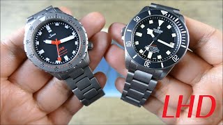 On the Wrist from off the Cuff Tudor – Pelagos LHD 500m Titanium Diver with an EPIC Clasp [upl. by Enoved]