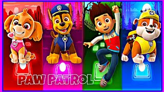 PAW Patrol  Chase 🆚 Rubble 🆚 Marshall 🆚 Rocky  Tiles Hop EDM Rush [upl. by Dyoll728]