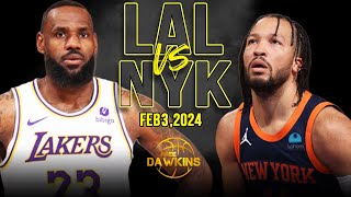 New York Knicks vs Los Angeles Lakers Full Game Highlights  February 3 2024  FreeDawkins [upl. by Polloch]