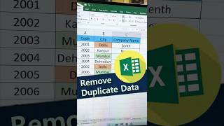 💥⛳Remove Duplicate Data in Excel 💥Excel Smart Trick shorts excelformula ytviral computertricks [upl. by Chem]