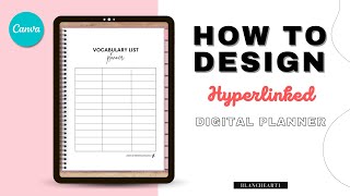 Design a Hyperlinked Digital Planner using CANVA and Google Slides  Blanche Art [upl. by Asseneg584]