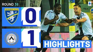 FROSINONEUDINESE 01  HIGHLIGHTS  Davis secures top flight for Udinese  Serie A 202324 [upl. by Nikkie]