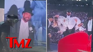 Taylor Swift Brings Travis Kelce Onstage Performs Full Skit With Him  TMZ [upl. by Nahtonoj]