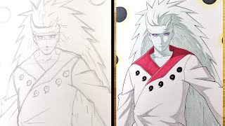 How to Draw Madara Sage of Six Paths  Naruto [upl. by Ennaihs]