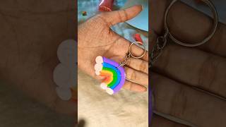 Handmade Rainbow Keyring 🌈 DIYrainbow keyrings craft handmade diy shorts  Diyas Craft [upl. by Islek]